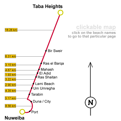 Nuweiba Beach map
